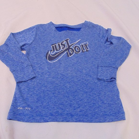 Nike Other - Nike Dri-Fit Just Do It Shirt Sz  24 MONTHS Baby Toddler Infant Long Sleeve Blue
